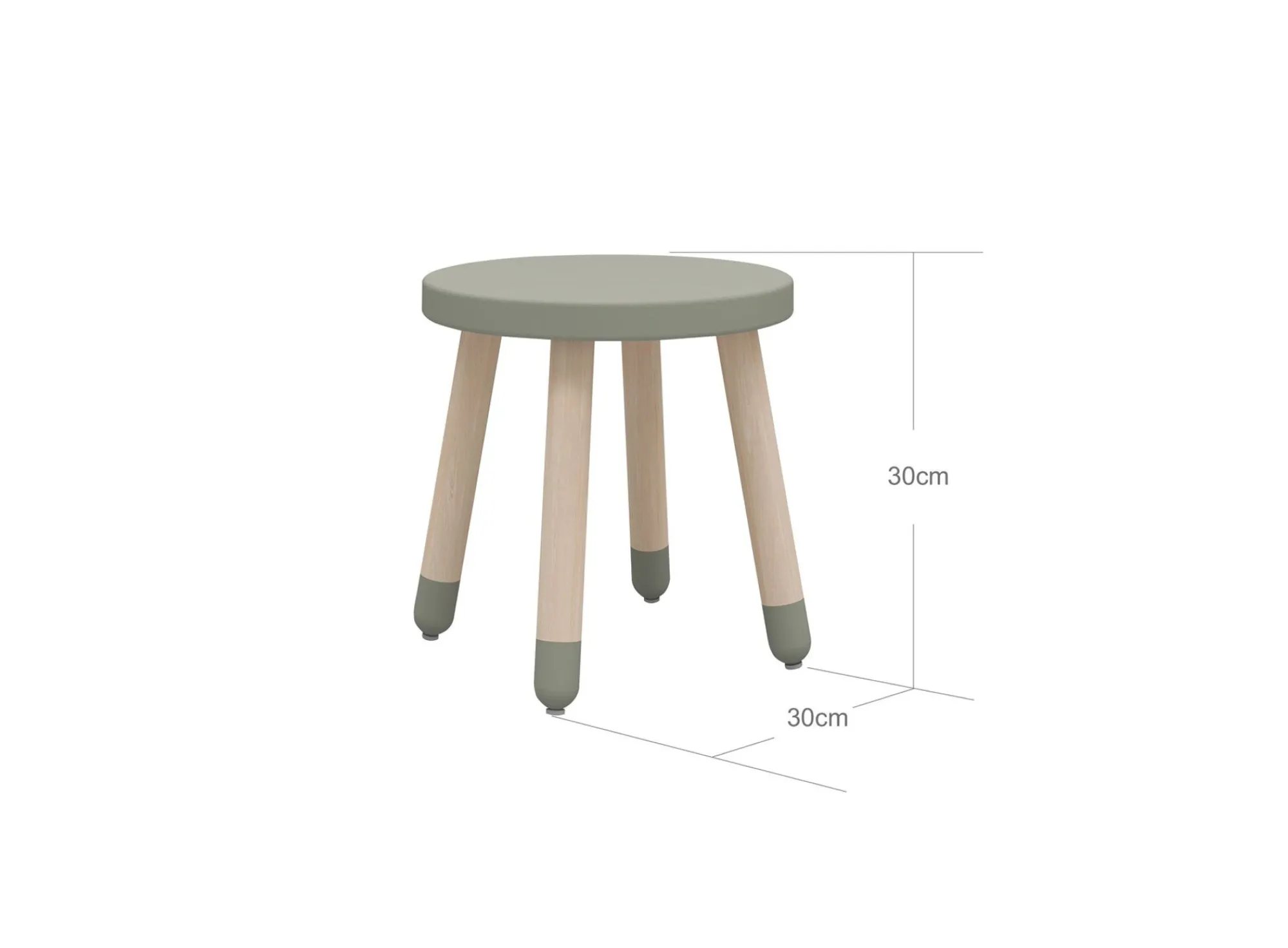 Best FLEXA Taburet Natural Green