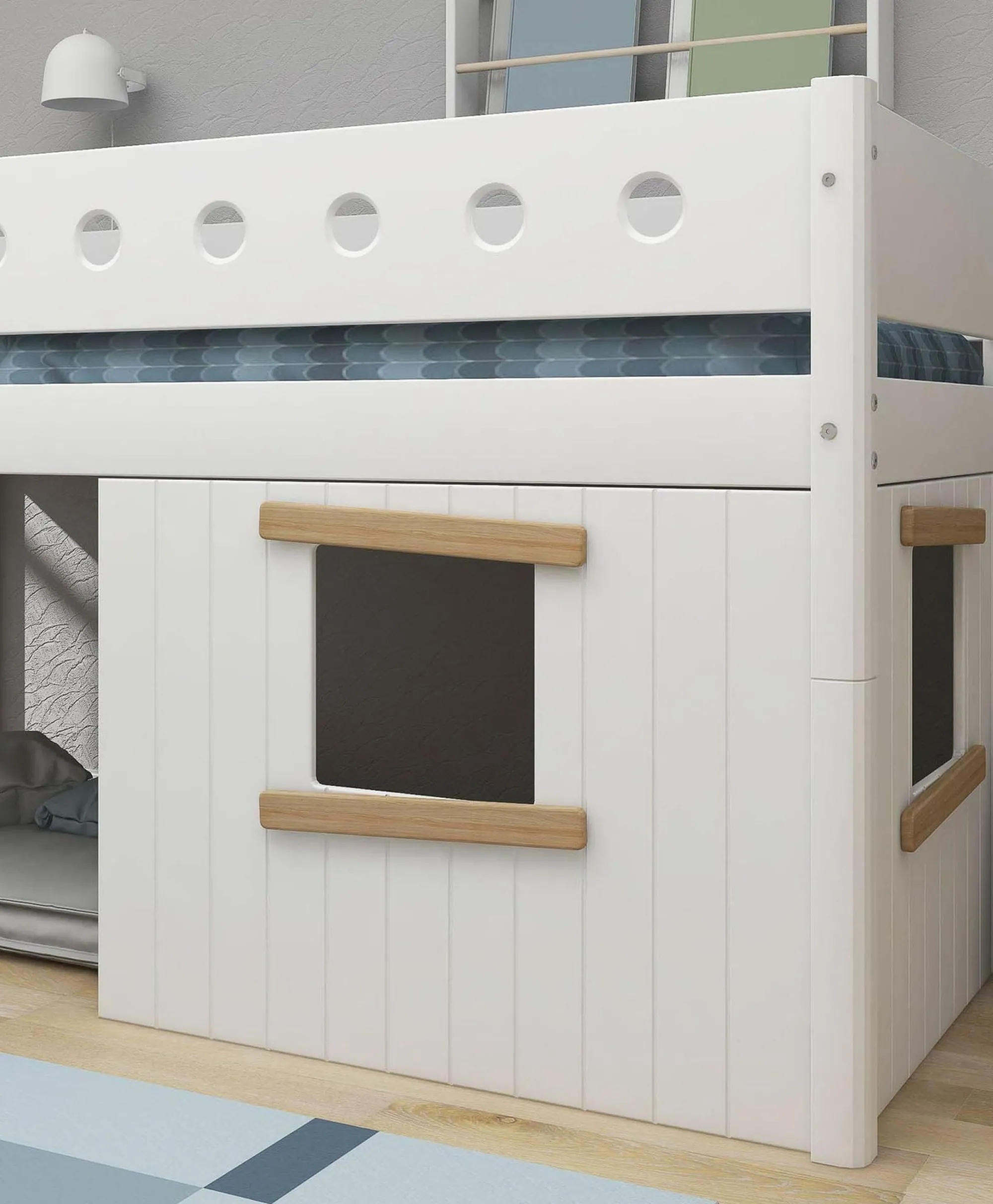 Flash Sale FLEXA Traehytte-Sengefronter, Egetraesramme White/Oak