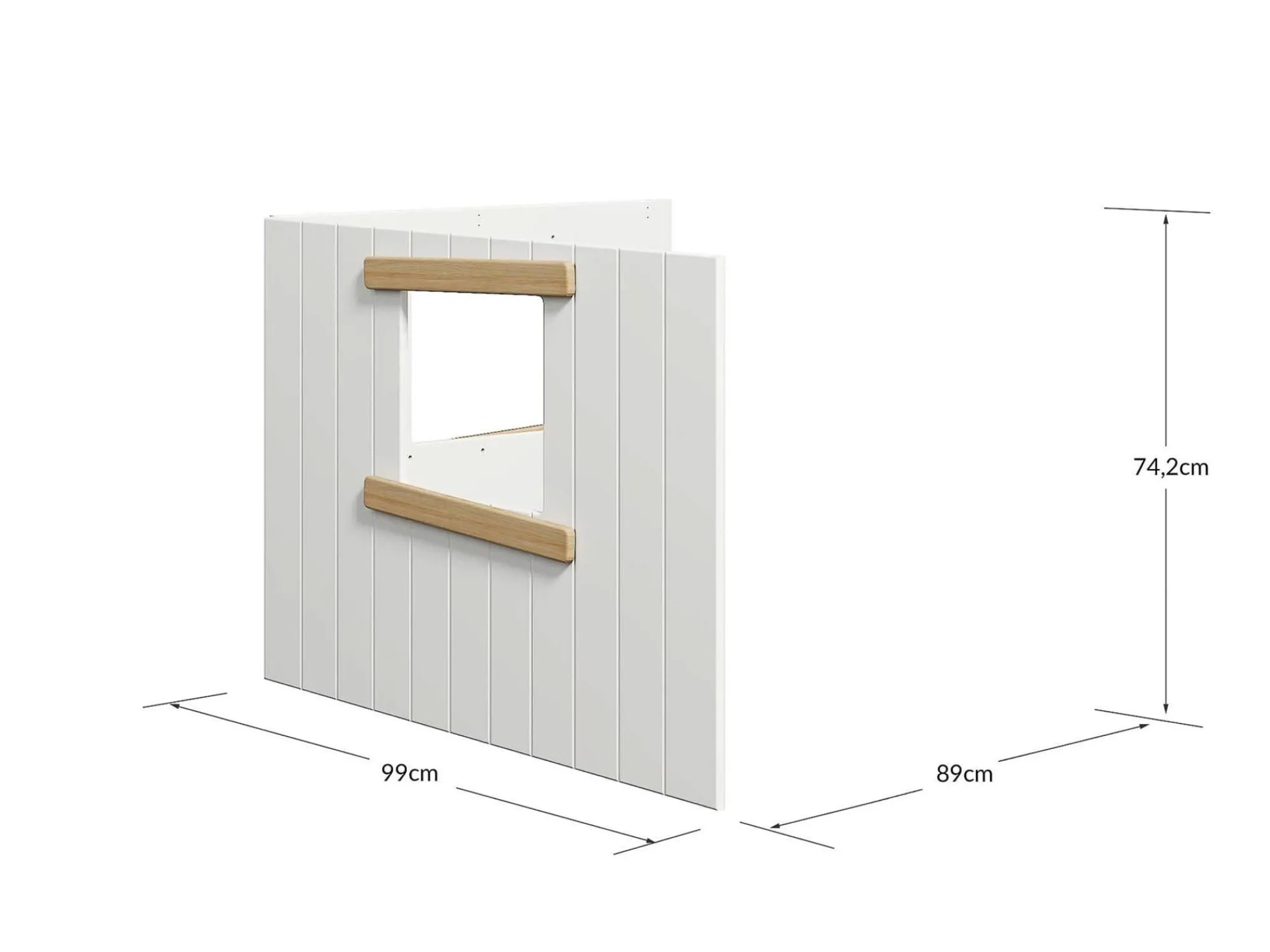 Flash Sale FLEXA Traehytte-Sengefronter, Egetraesramme White/Oak