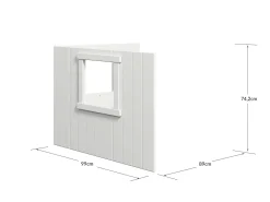 New FLEXA Traehytte-Sengefronter, Hvid Ramme White