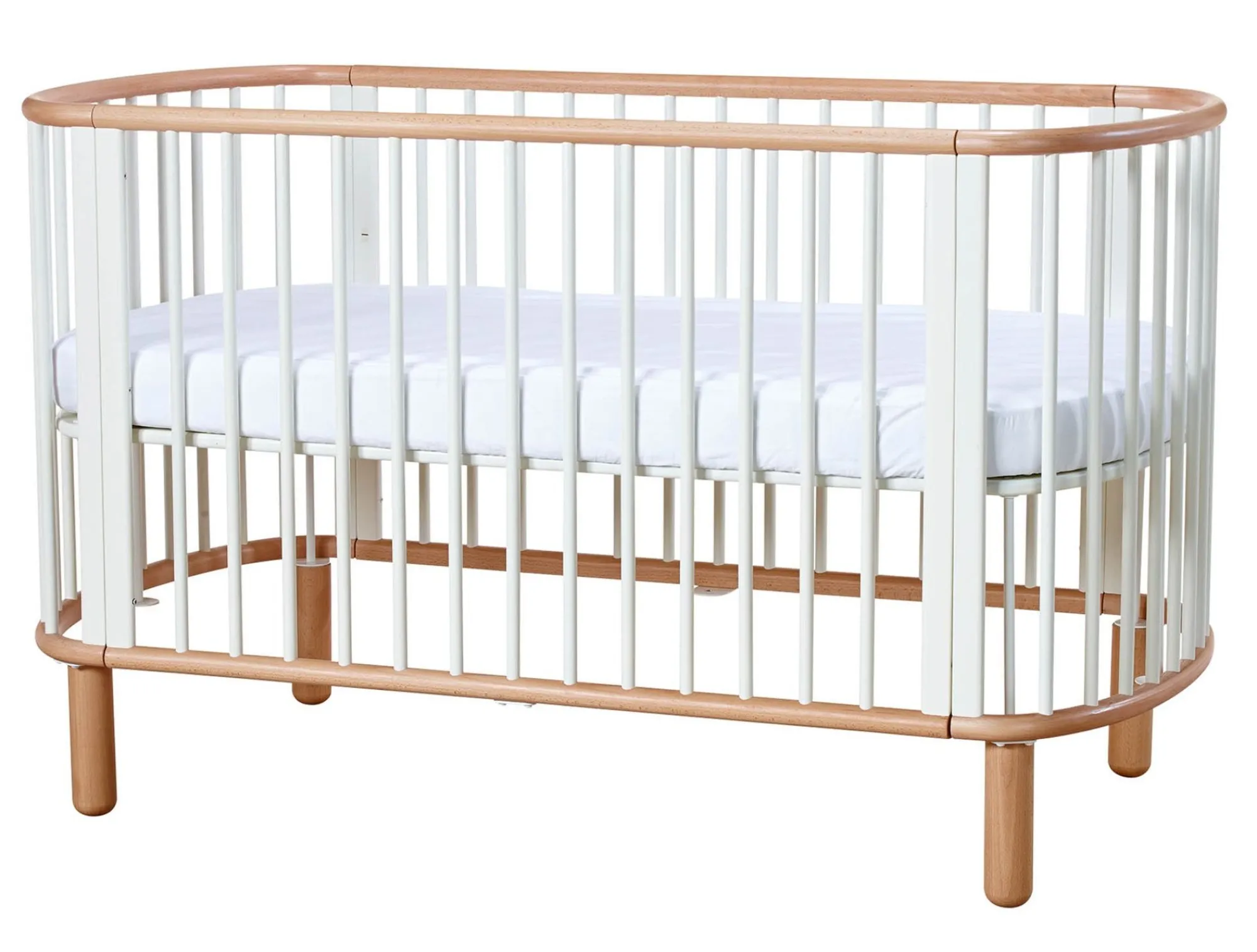 Clearance FLEXA Tremmeseng White/Clear Lacquer Beech