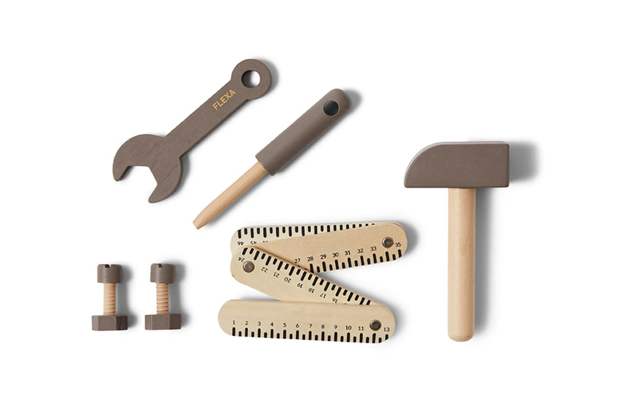 Discount FLEXA Værktøjssaet Dusty Brown/Birch Plywood